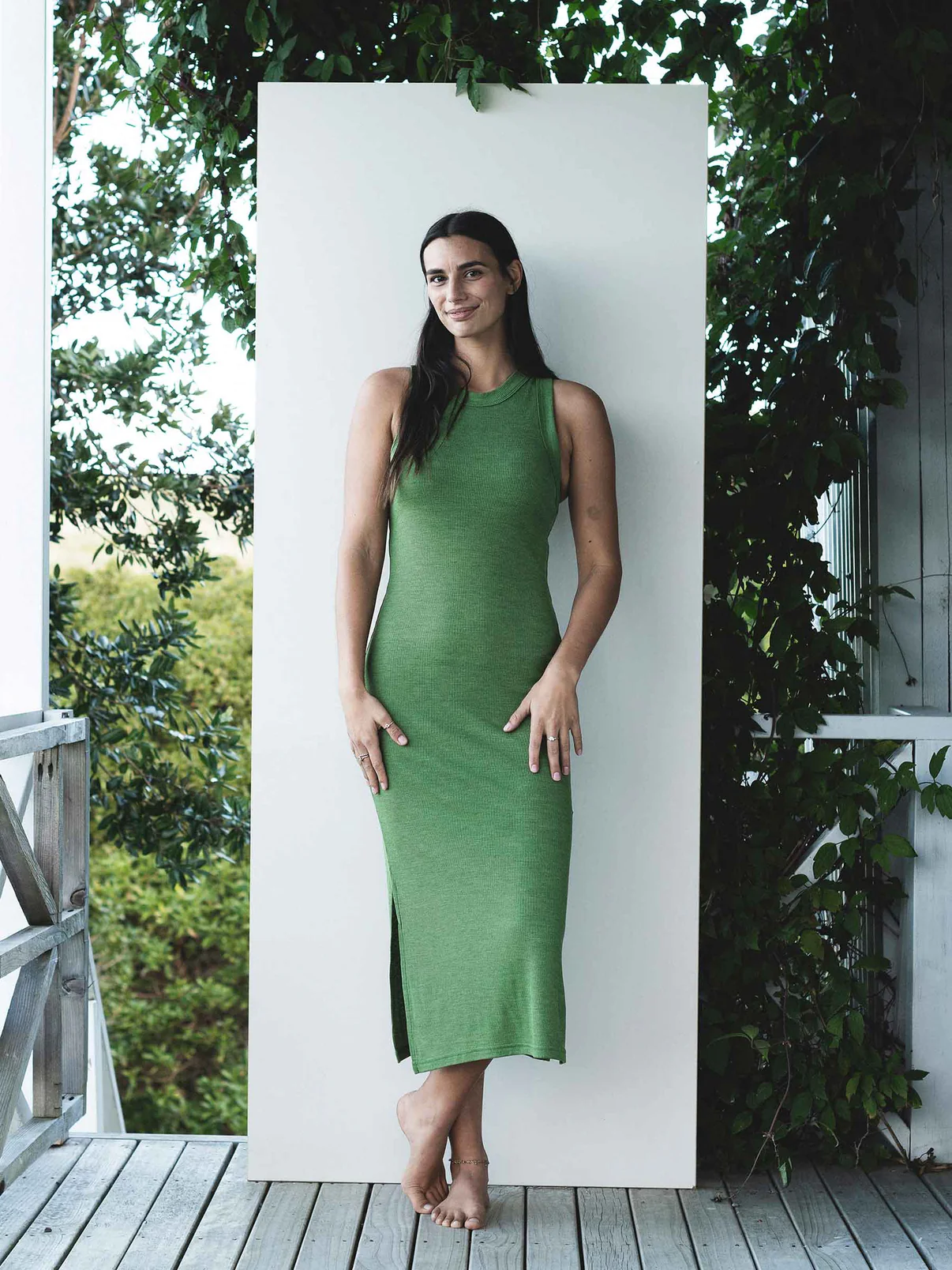 Nui GOTS Certified Organic Dress, organic long merino dress