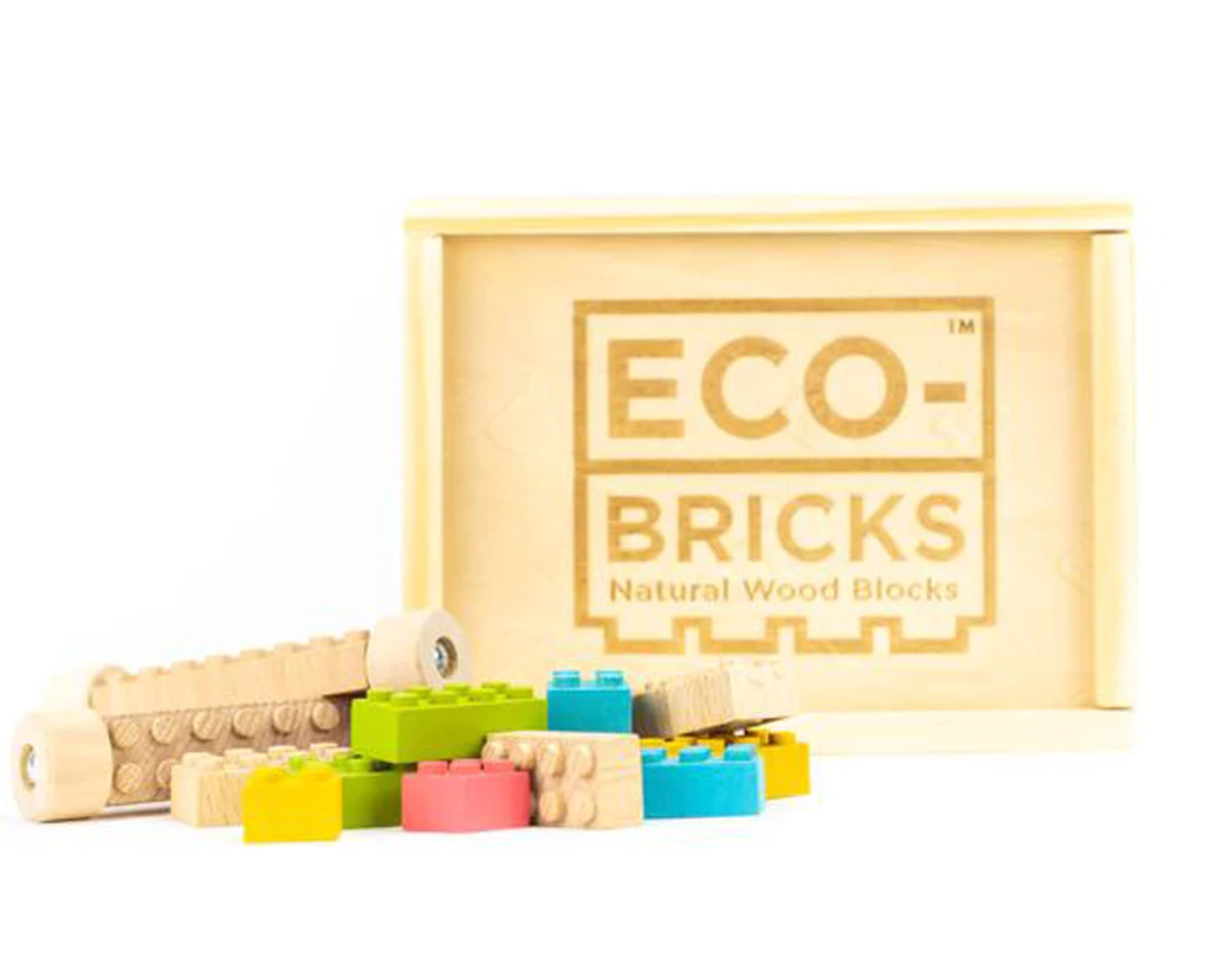 Eco-bricks Color Wooden Toy Blocks review and promo code