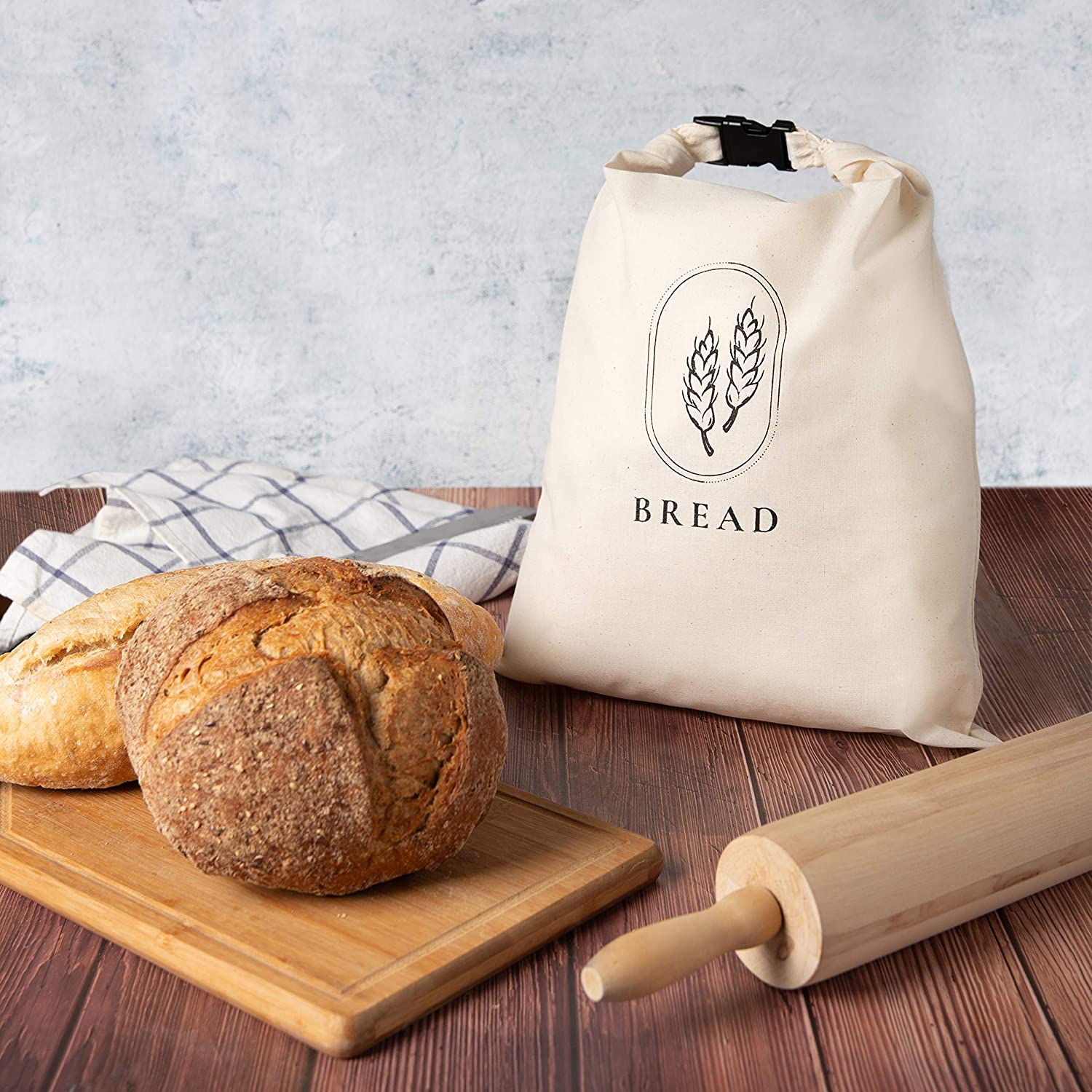 GOTS Certified Organic Cotton bags for bread storage