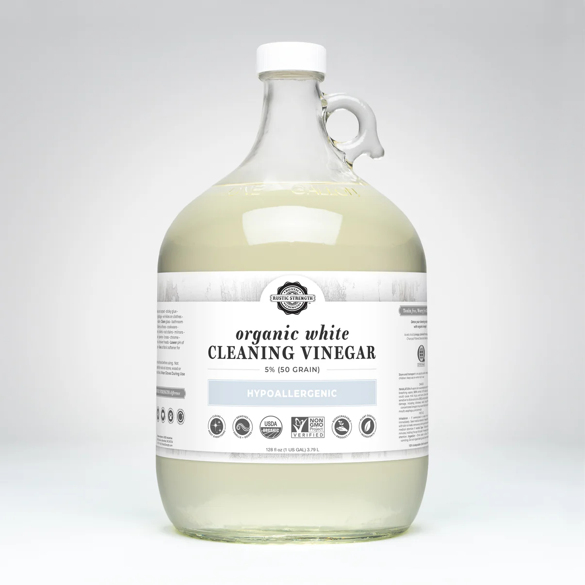 Rustic Strength USDA Certified Organic White Cleaning Vinegar