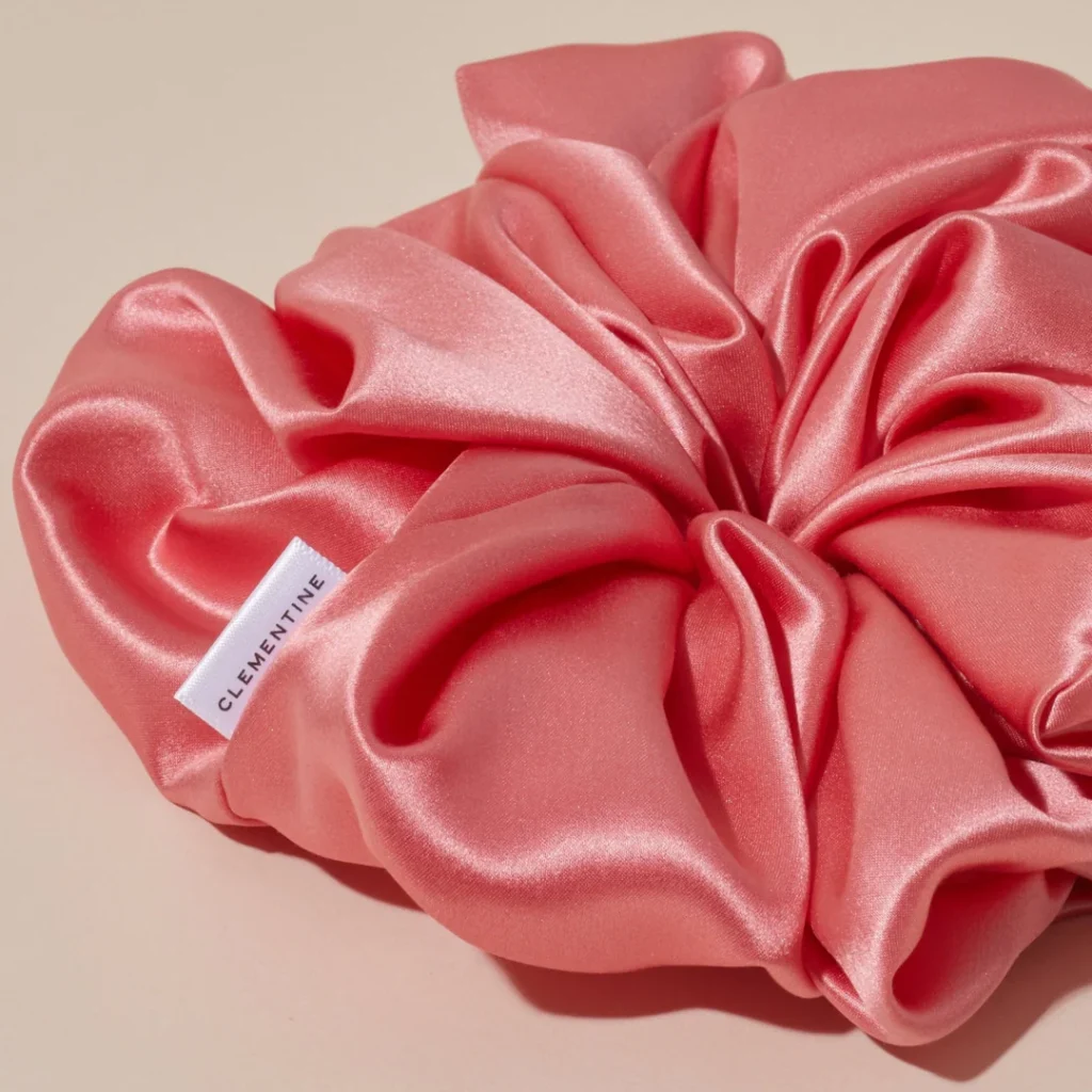 Clementine Sleepwear GOTS Certified Organic Scrunchie Pink